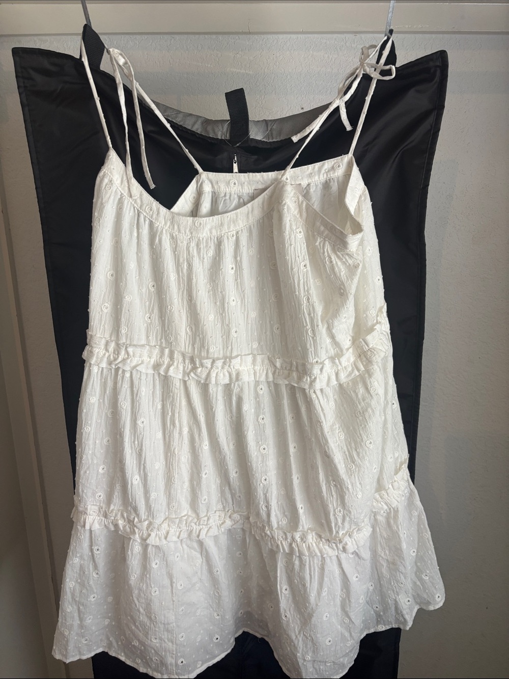 LOFT White Eyelet Midi Sundress